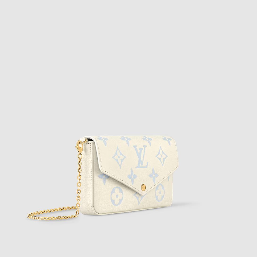 Túi Louis Vuitton Félicie Pochette Monogram Empreinte Nữ Trắng